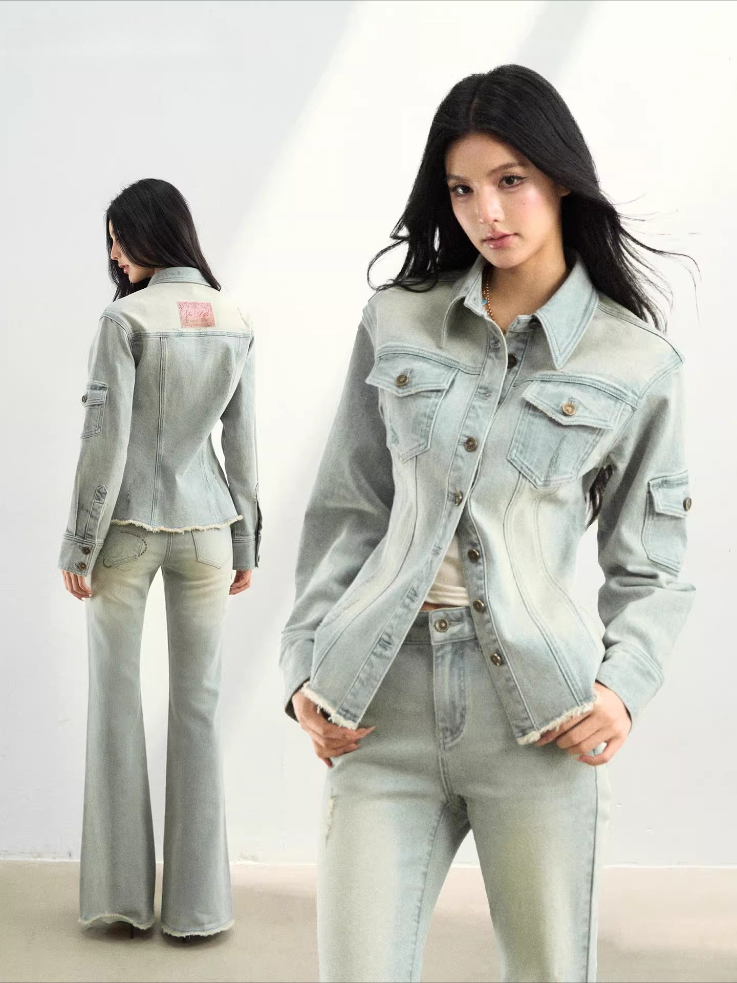 Washed Lightweight Stretch Denim Jacket