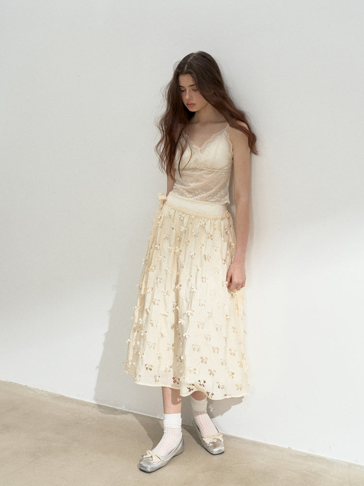 Lace Trimmed Girly Feel Top - CHINASQUAD