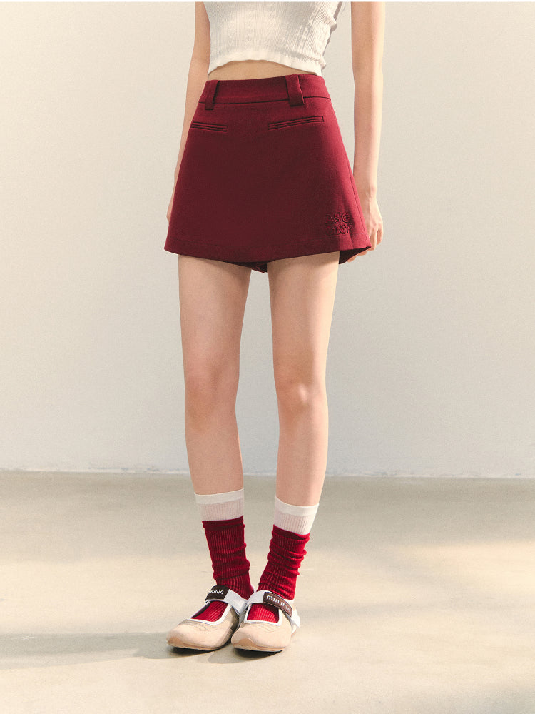 Anti-exposure Applique Pocket Suit Skort - CHINASQUAD