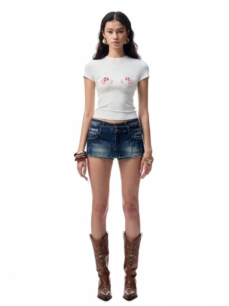 Printed Slim-Fit Short Sleeve T-shirt - CHINASQUAD