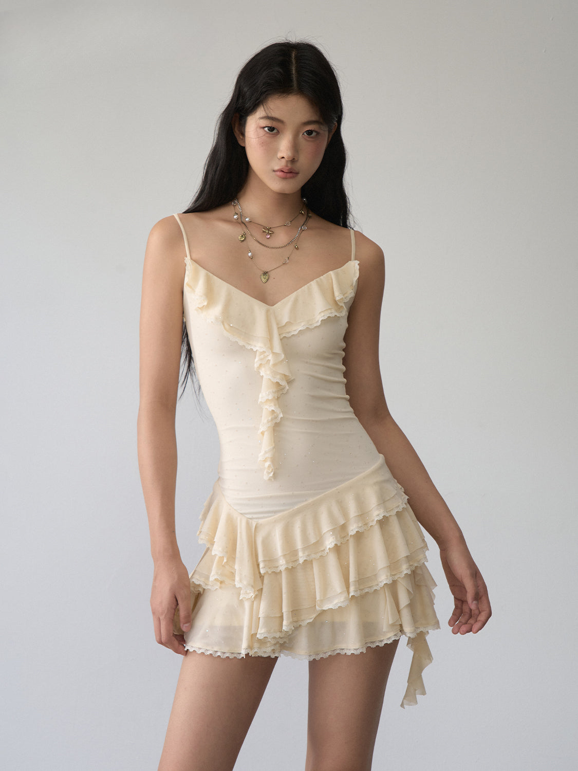 Lace Trim Camisole Dress