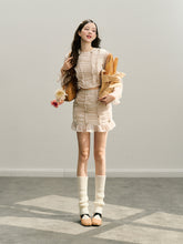 Apricot Handcrafted Floral Embellished Skirt - CHINASQUAD