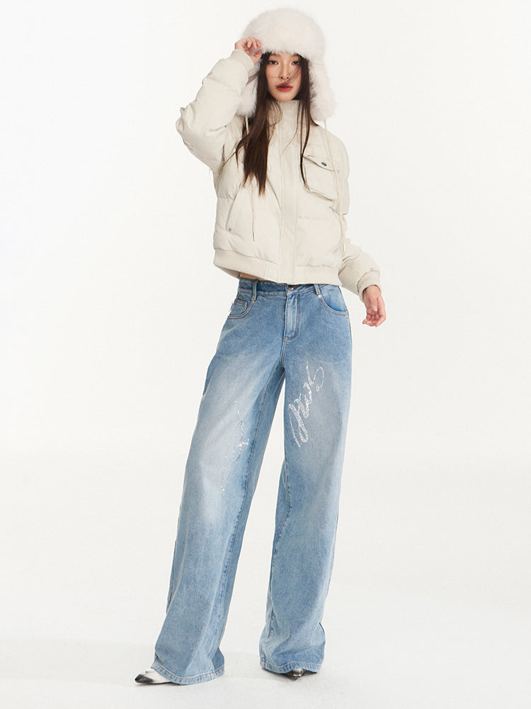 White Fitted High Collar Cotton Jacket - CHINASQUAD