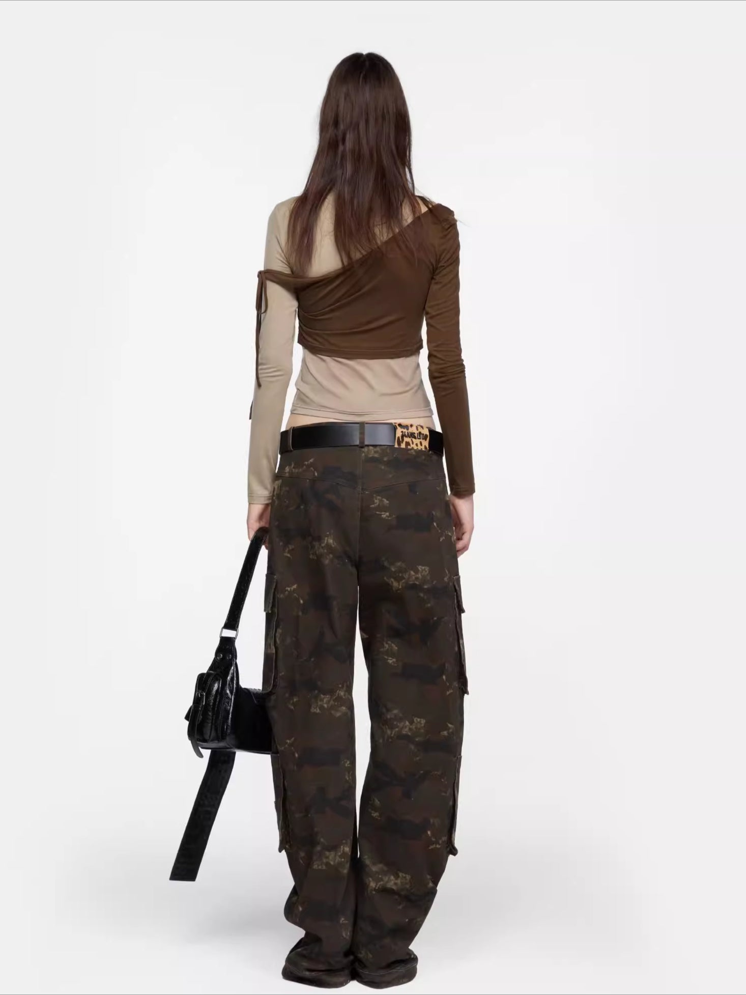 Faux Two-Piece Slim-Fit Long-Sleeve