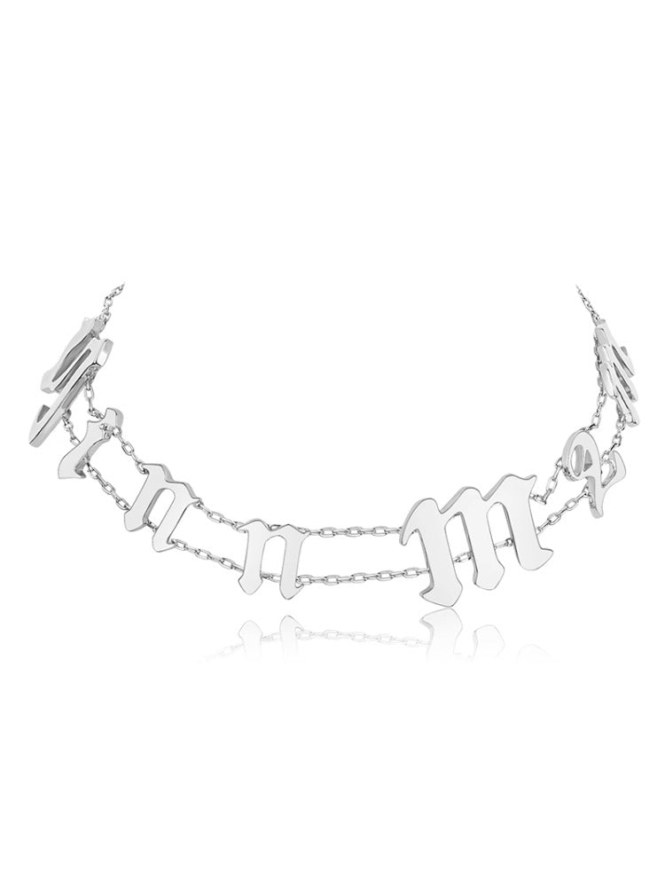 Punk Letter Choker Necklace - CHINASQUAD