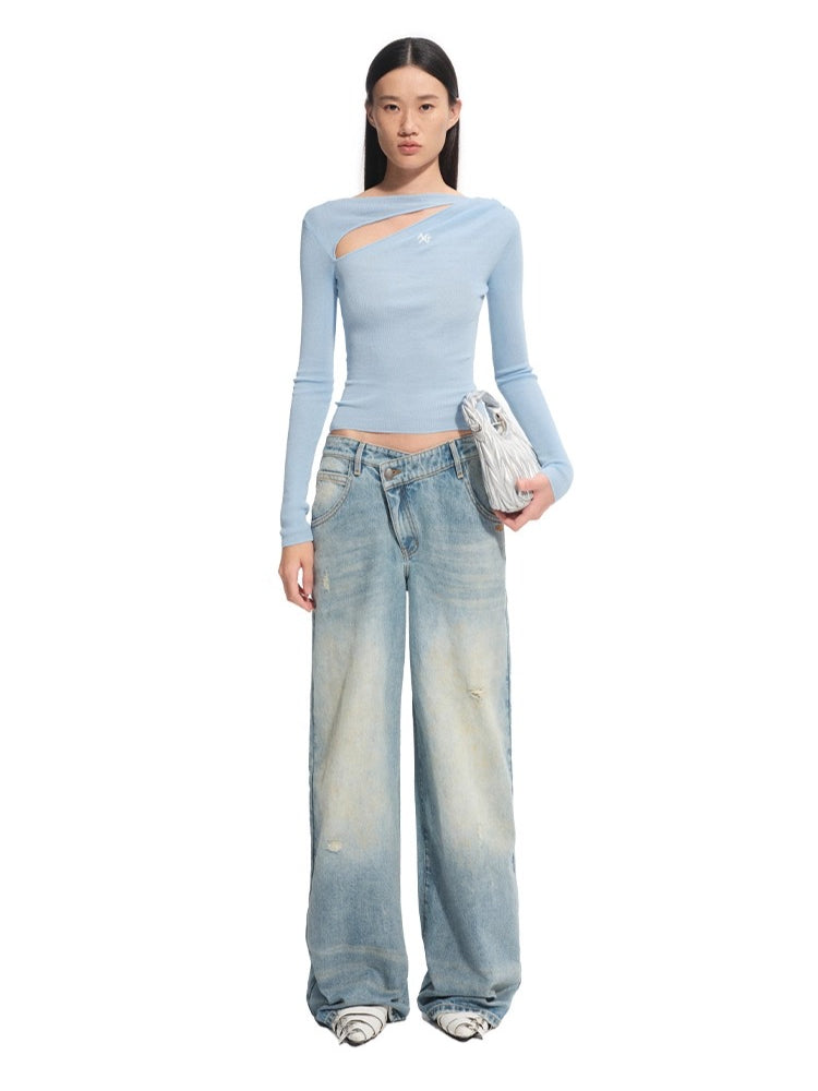 Crescent Knit Modal-Cotton T-Shirt - CHINASQUAD