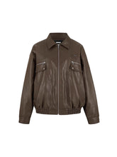 Black & White Vintage Silhouette Collar Moto Jacket - CHINASQUAD