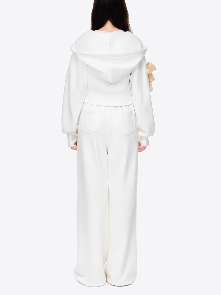 Panel-Structured Wide-Leg Lounge Pants