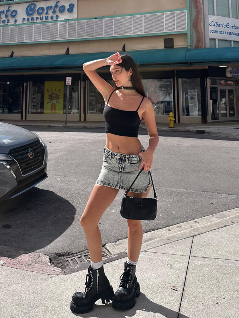 Black & Silver Ripple Motorcycle Boots - CHINASQUAD