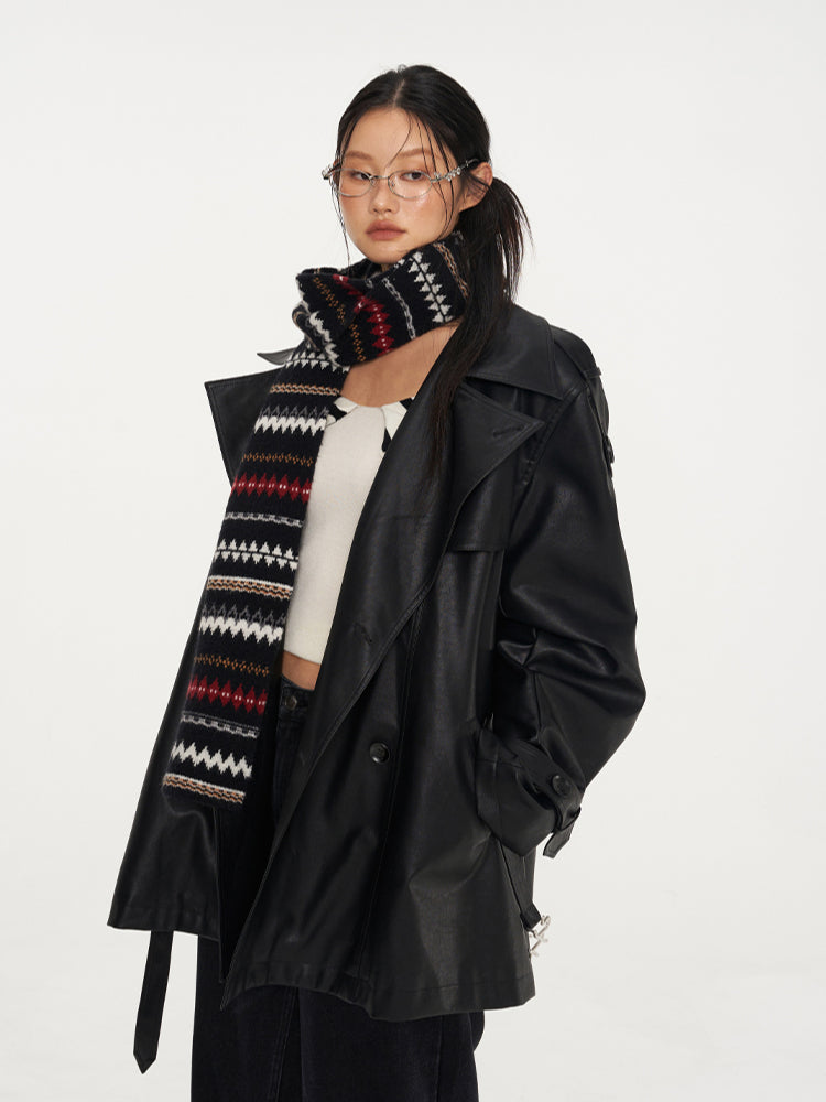 Blue & Black Fair Isle Scarf - CHINASQUAD