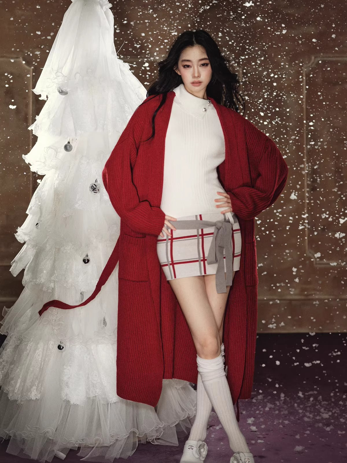 Oversized Wool Knit Overcoat