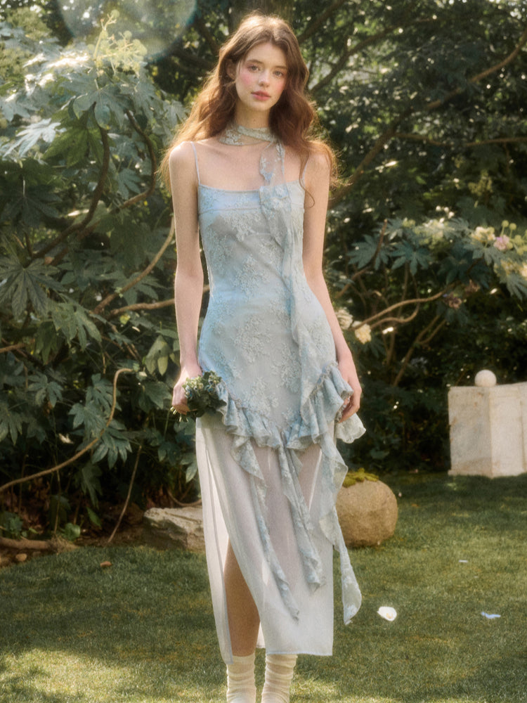 Blue Lace Fairy Dress - CHINASQUAD