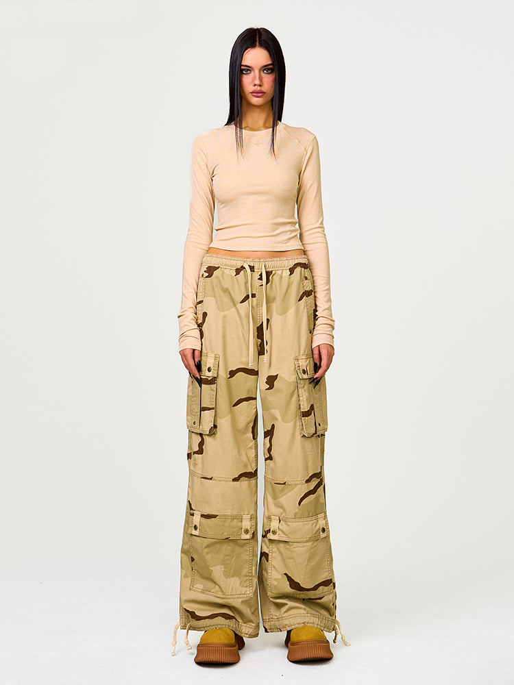 Lightning Camouflage Wide-Leg Pants - CHINASQUAD