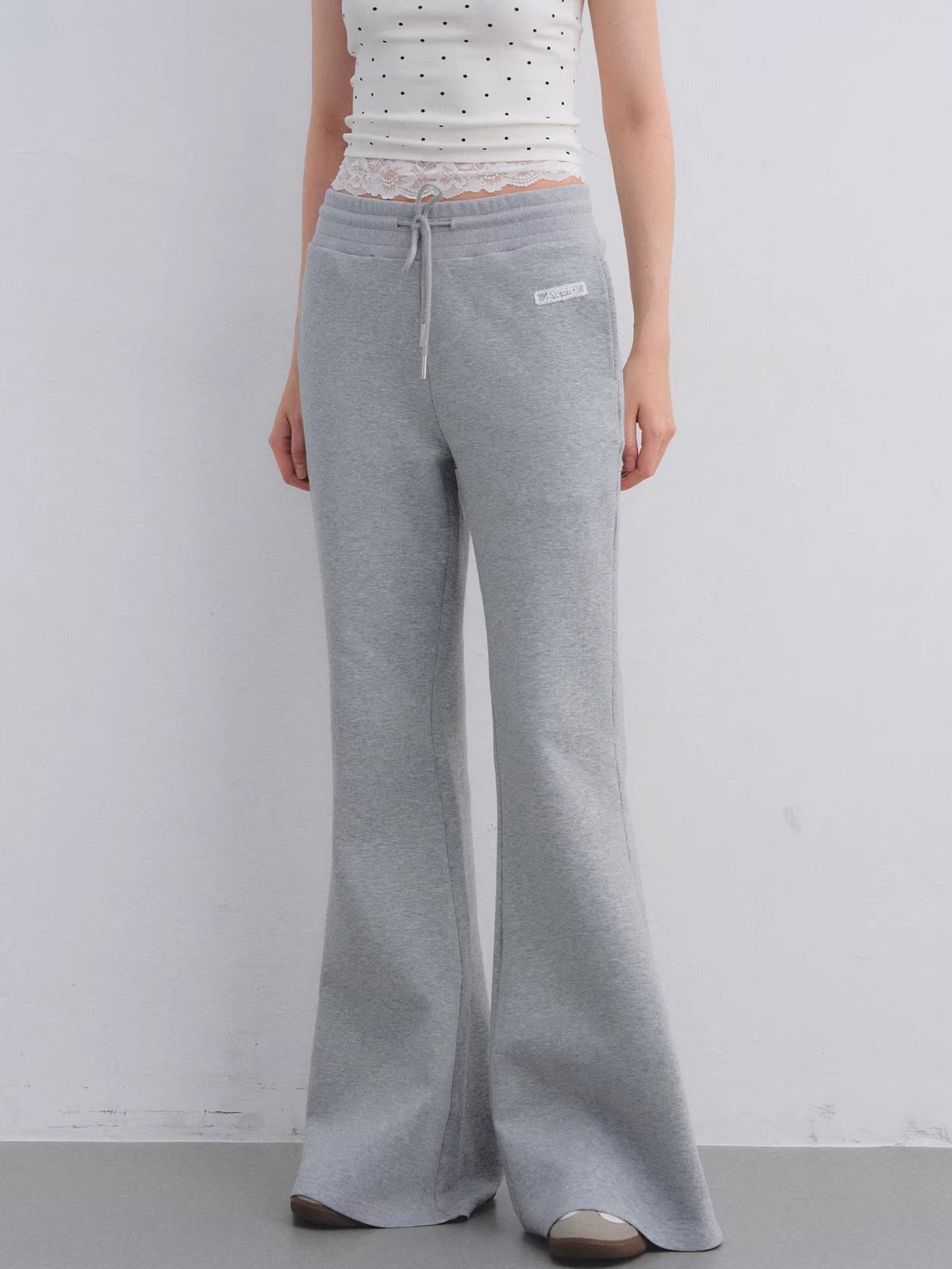 Hooded Zip-Up Sweatshirt & Flared Sweatpants Set