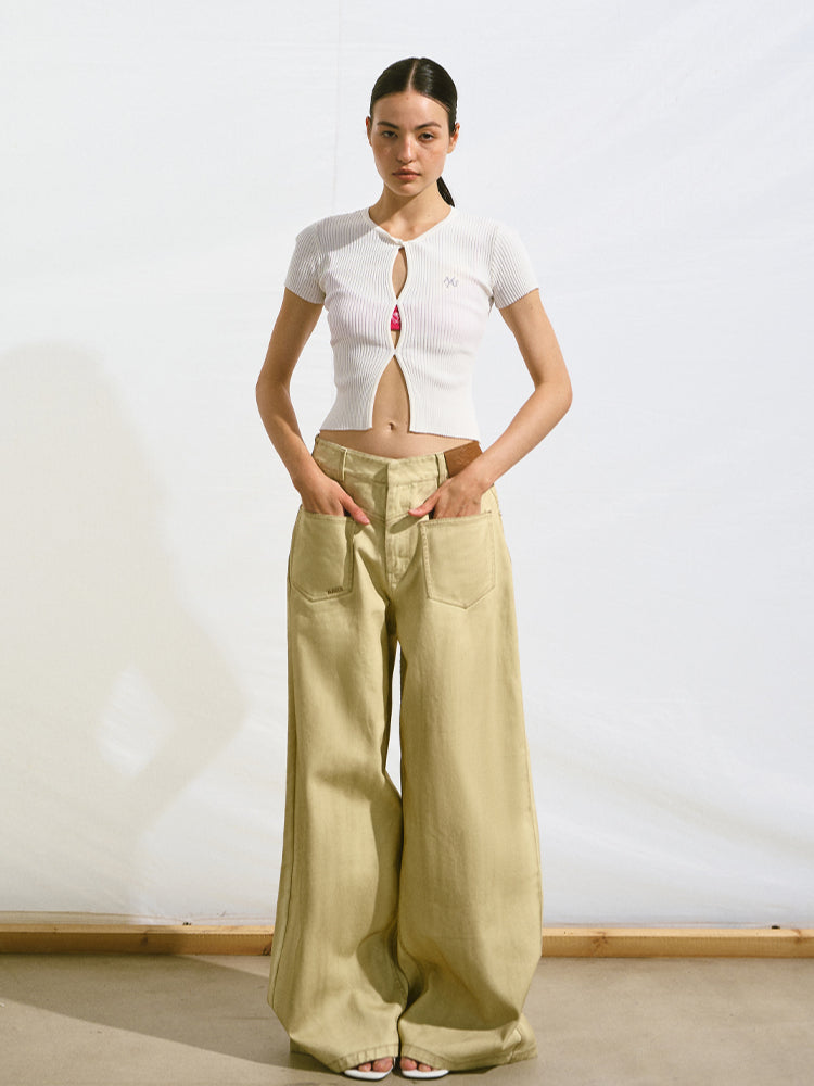 Vintage Washed Loose Casual Wide-Leg Pants - CHINASQUAD