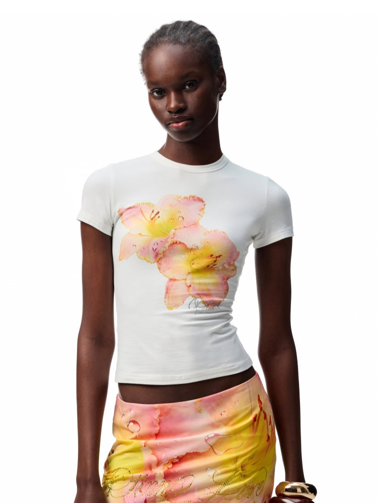 Printed Slim-Fit Short Sleeve T-shirt - CHINASQUAD