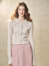 Embroidered Wool Hollow Cardigan & Tank Top Set - CHINASQUAD