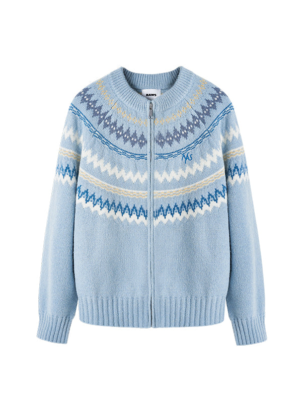Fair Isle Wool Cardigan - CHINASQUAD