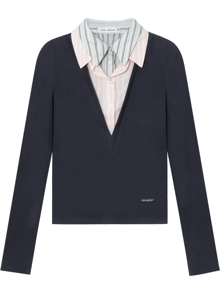 Fake Three-piece Contrast Color Polos - CHINASQUAD