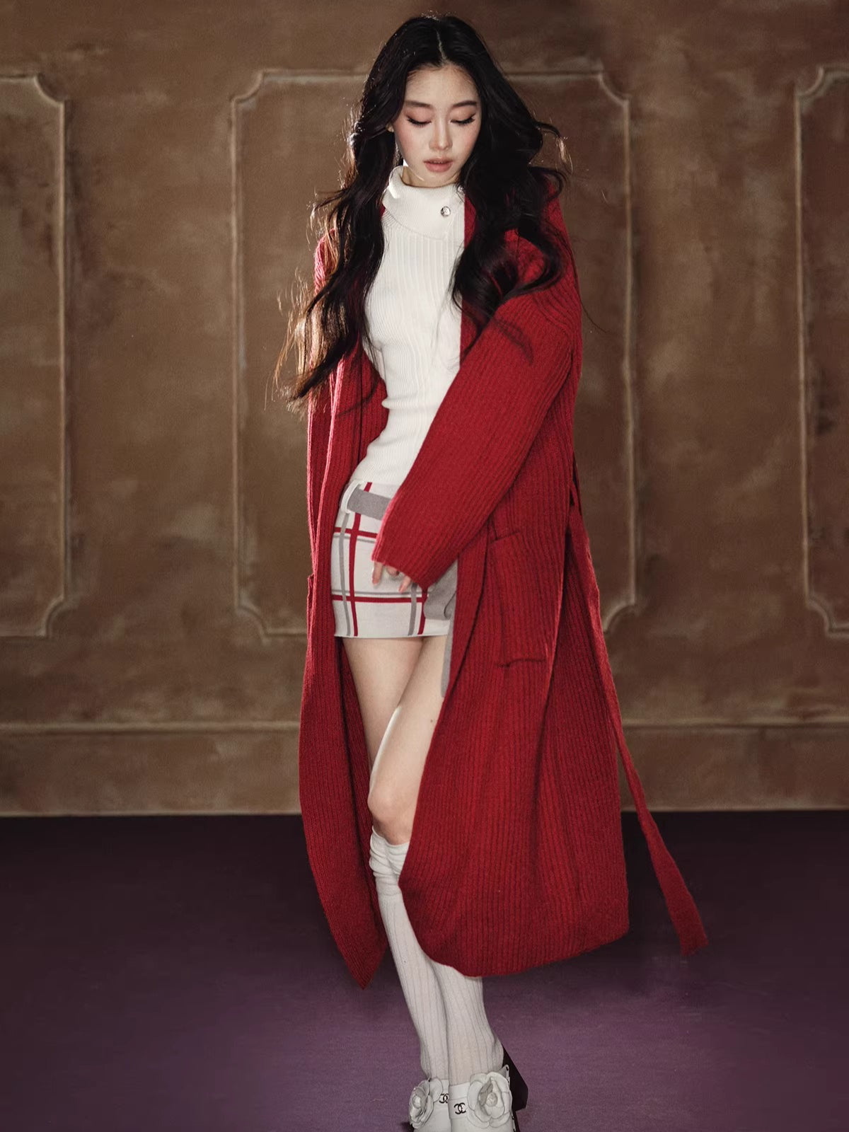 Oversized Wool Knit Overcoat