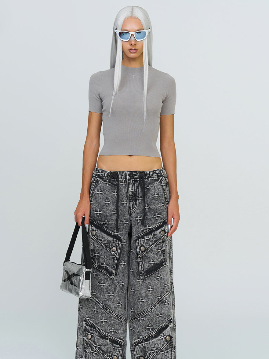 Hug High Neck Seamless T-Shirts - CHINASQUAD