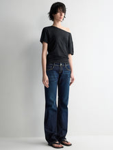 Washed Ultra Low Waist Straight Leg Jeans - CHINASQUAD