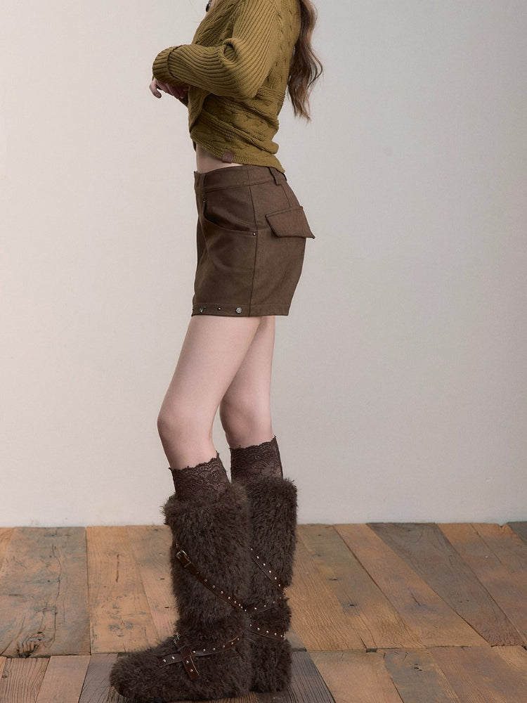 Irregular Rivet Versatile Shorts