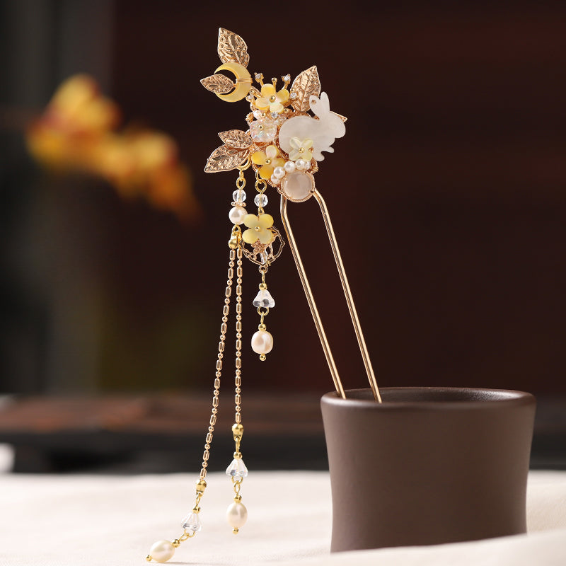 Handmade Osmanthus Dew Hanfu Hairpin - CHINASQUAD