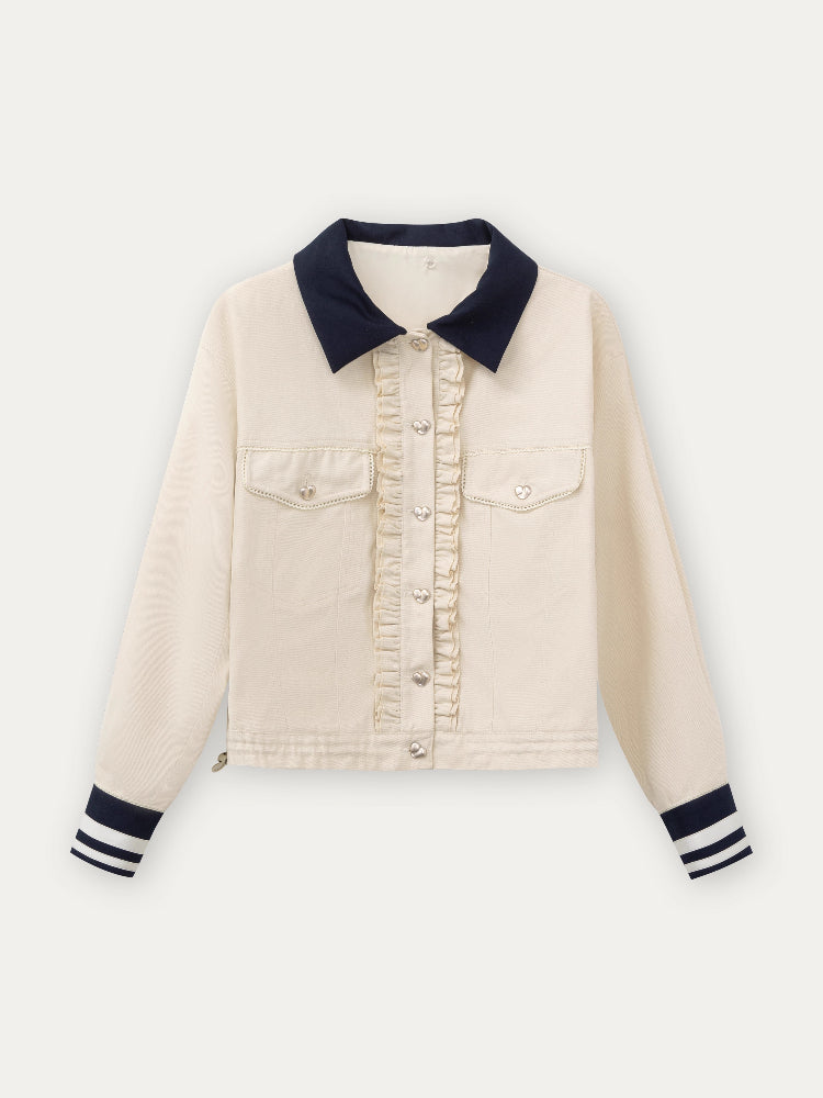 Naval Collar Vintage Stylish Jackets