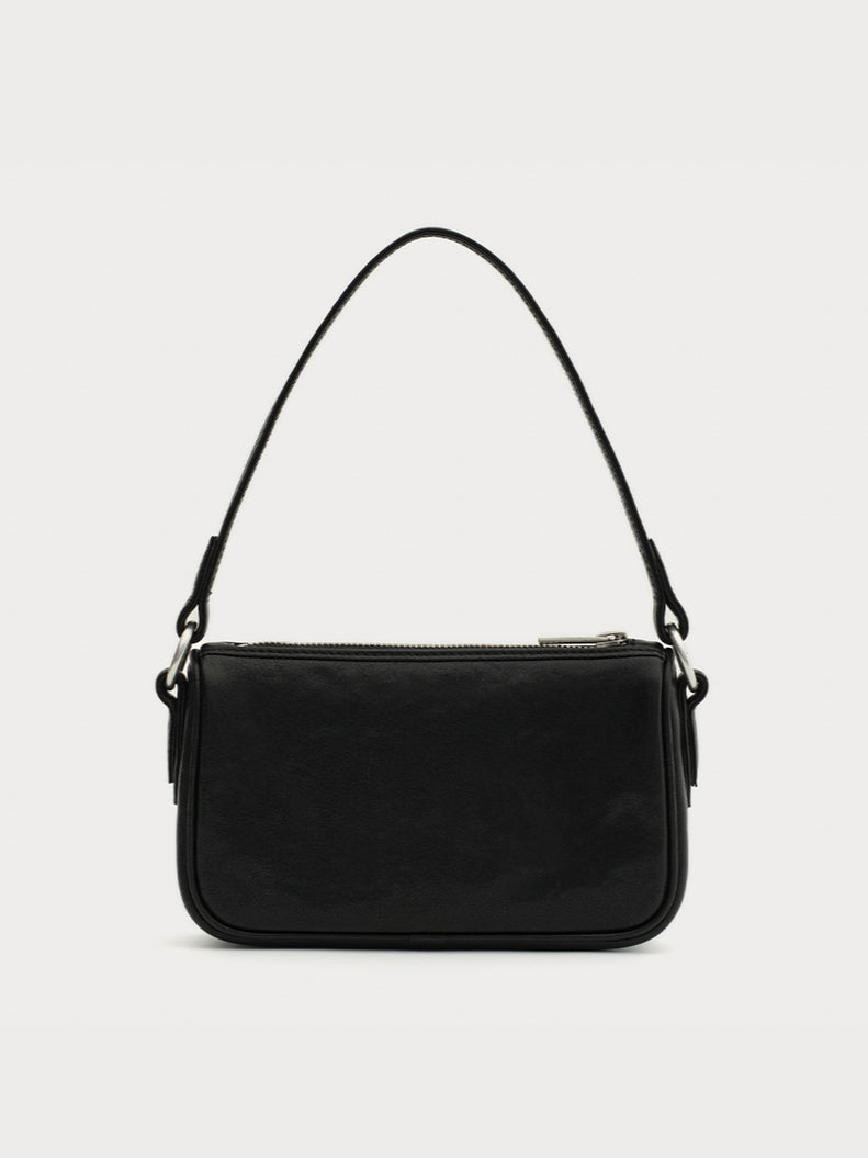 Badge Cross Leather Handbag - CHINASQUAD
