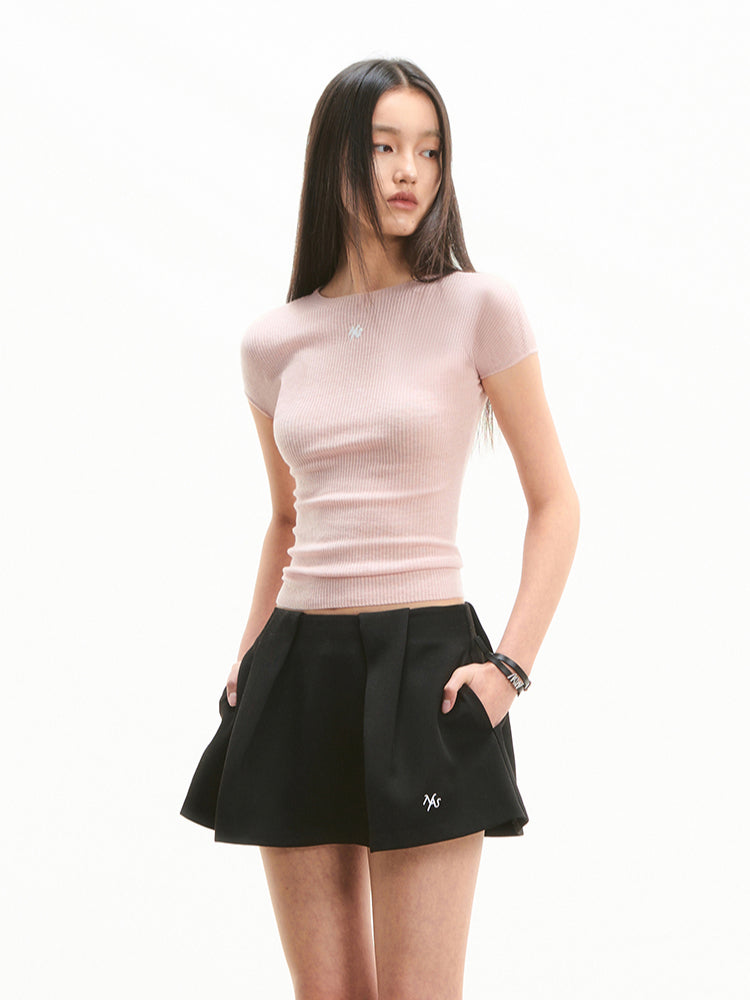 Versatile Knit T-shirt Top - CHINASQUAD