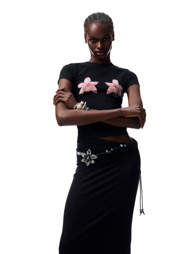 Printed Slim-Fit Short Sleeve T-shirt - CHINASQUAD