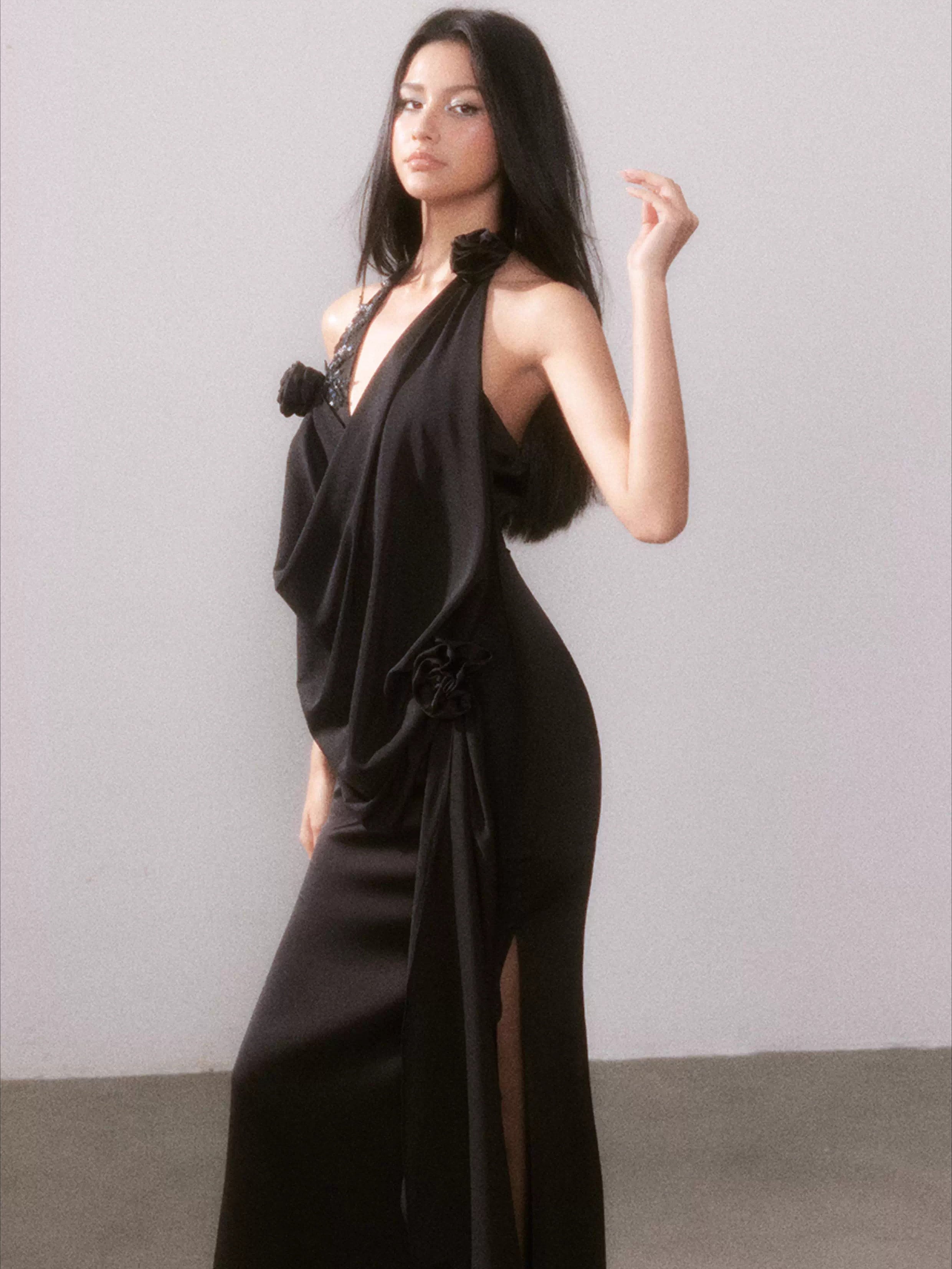 Tyndall Muse Satin Glow Maxi Dress