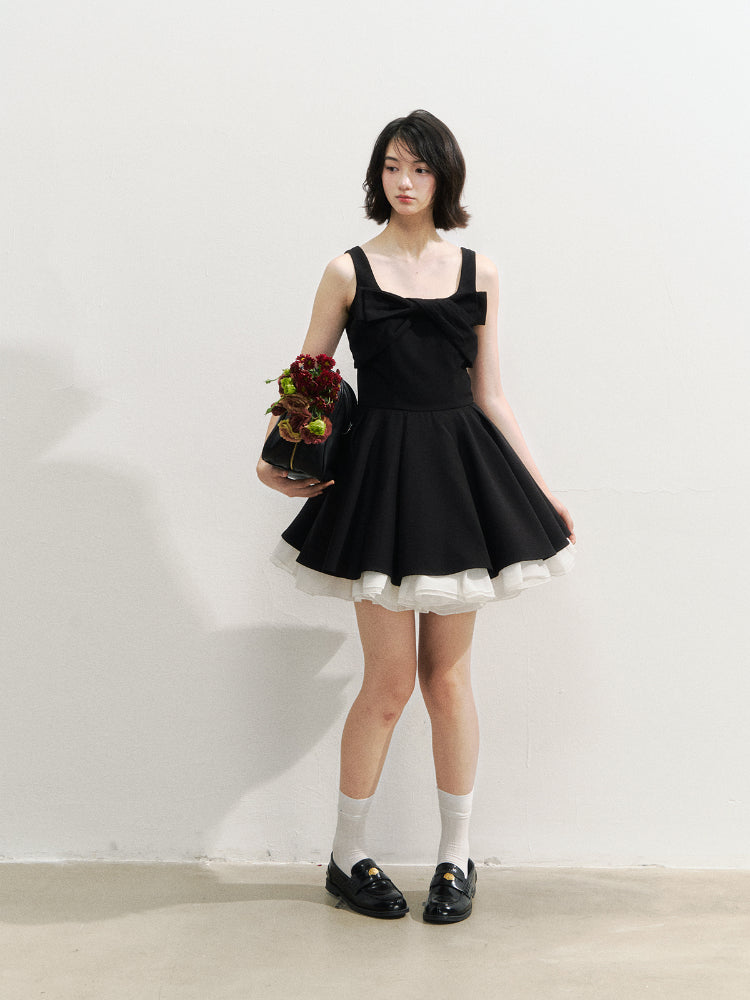 Black Retro Tiered Skirt - CHINASQUAD
