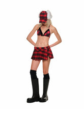 Red Plaid Bikini Bras - CHINASQUAD