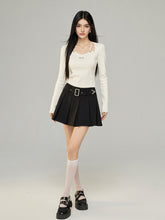 Black & White Butterfly Knot Knit Top - CHINASQUAD