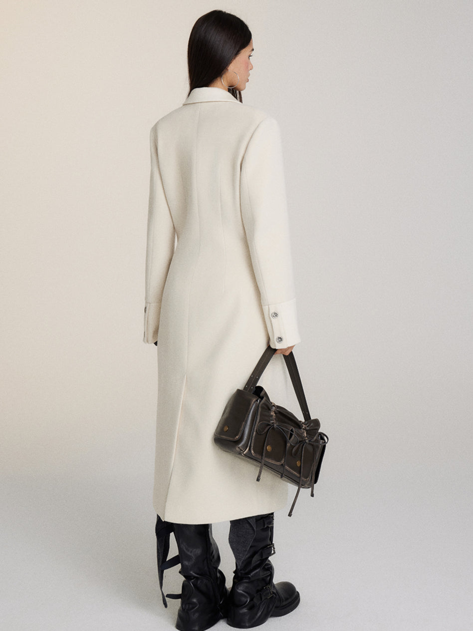 Long Woolen Blazer Coat - CHINASQUAD