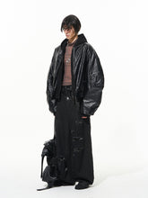Two-Layer Hooded Sweatshirt Leather Jacket - CHINASQUAD
