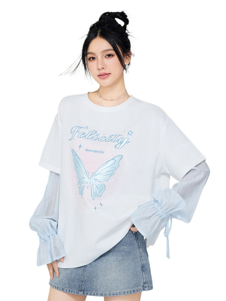 Two-way Wear Butterfly Sunscreen T-shirt - CHINASQUAD