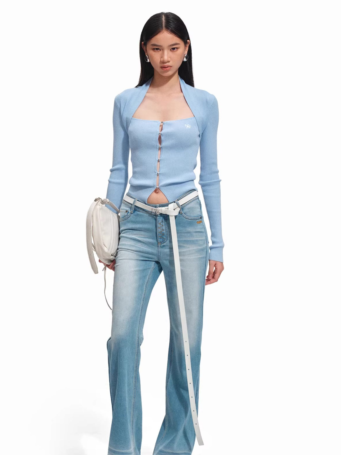 Wool-Blend Layered Illusion Pointelle Sweater