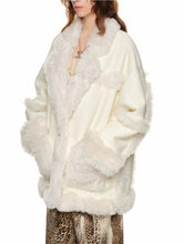 Black & White Reversible Shearling Coat - CHINASQUAD