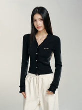 V-neck Frayed Knit Top - CHINASQUAD