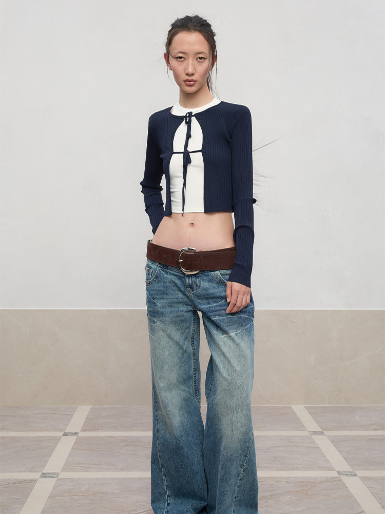 Spun Long-Sleeve Knit Cardigan - CHINASQUAD