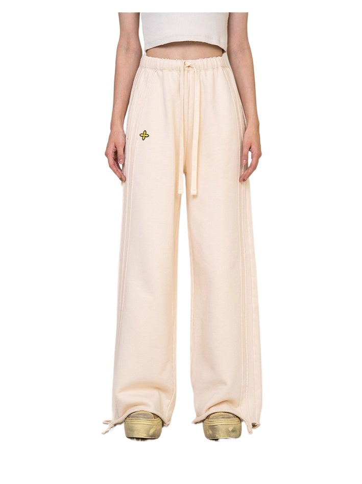 Compass Striped Wide-Leg Track Pants