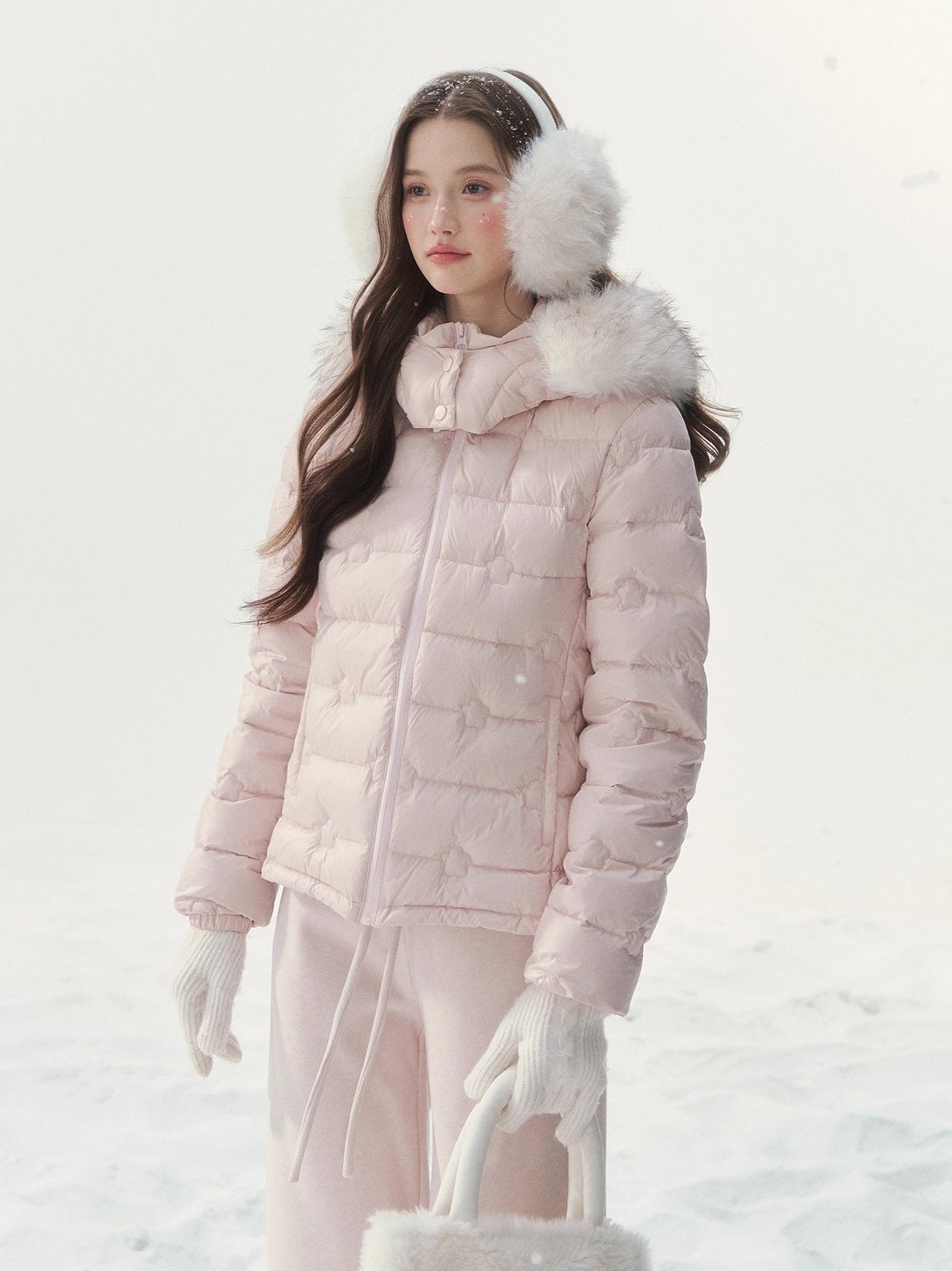 Embossed Sweet Dream Quilted Down Jacket