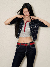 Color-Contrast Denim Jacket & Pants Set - CHINASQUAD