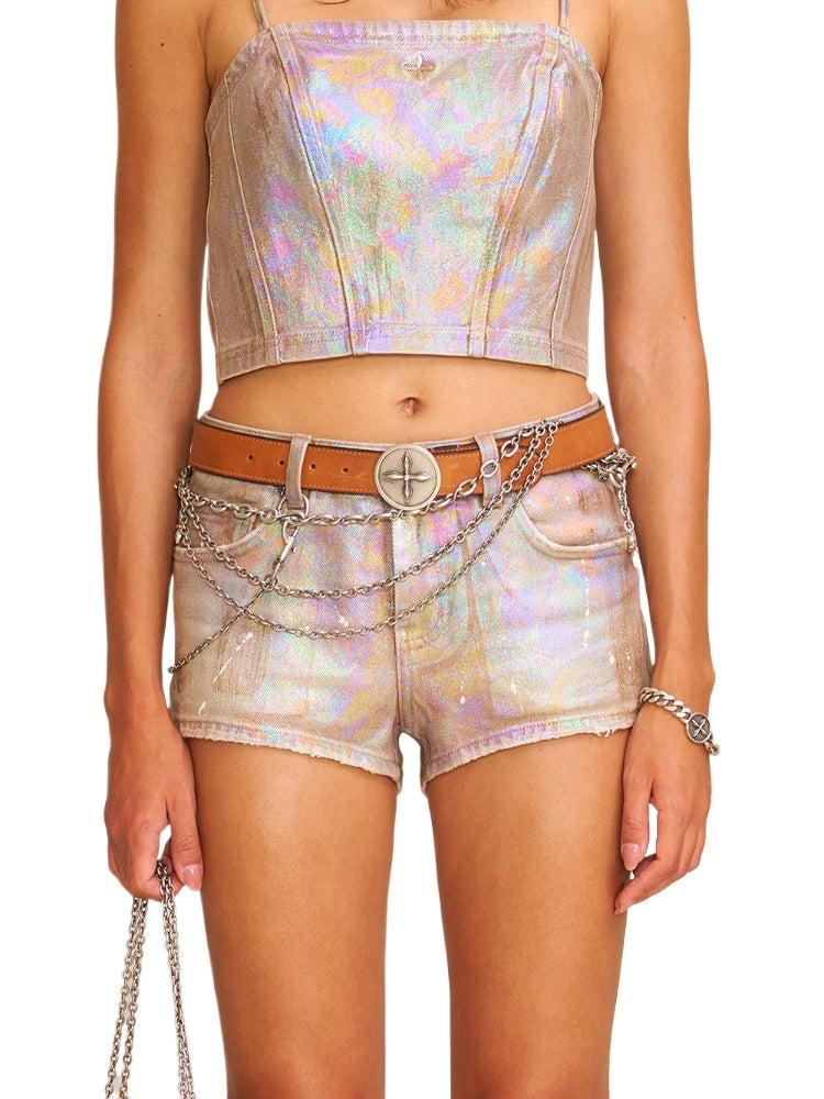 Rage Wild Denim Shorts Low Wild Cowboy Brown - CHINASQUAD