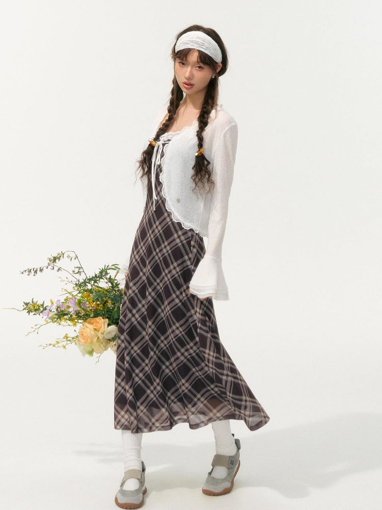 Lace-Edge Lightweight Cardigan