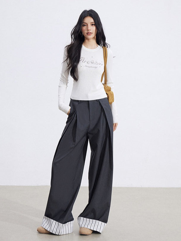 Embellished Soft Knit Long Sleeve T-Shirt
