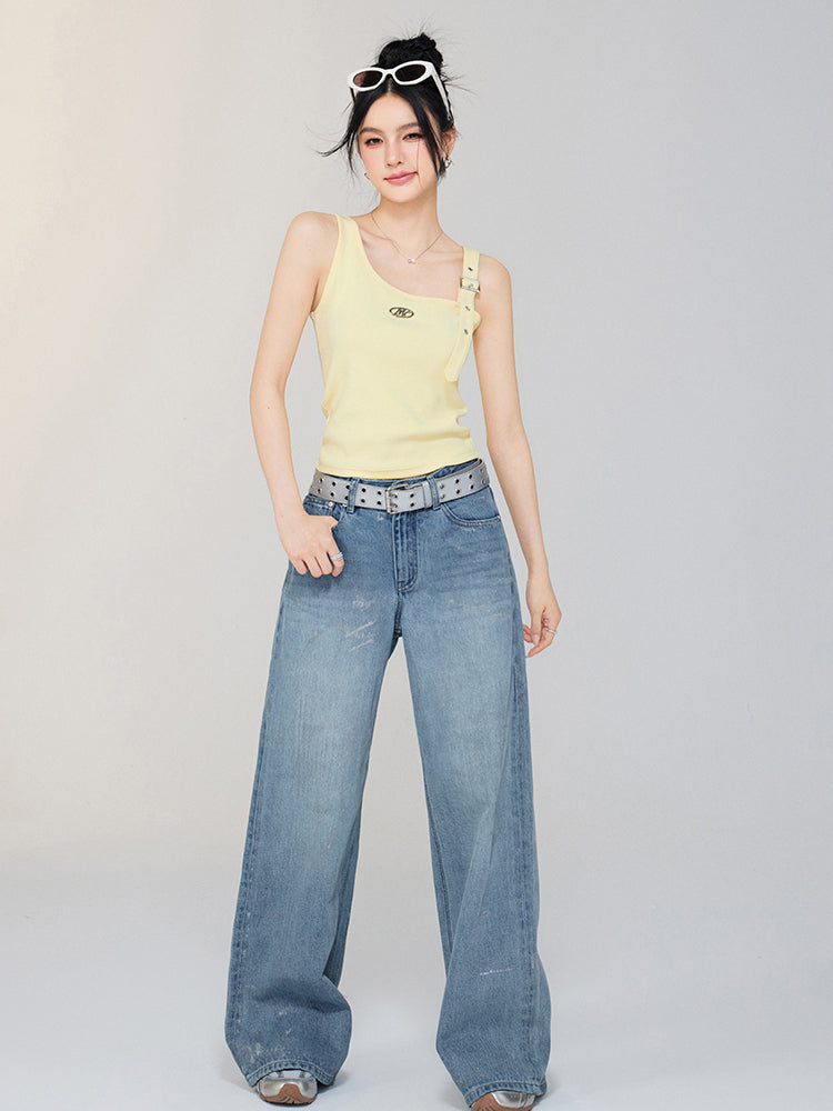 Irregular Off - the - Shoulder Vest